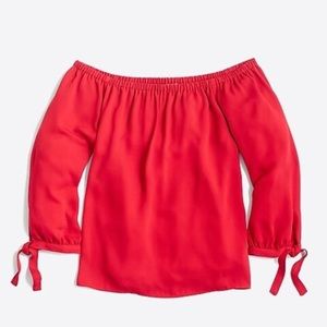 J crew off the shoulder blouse